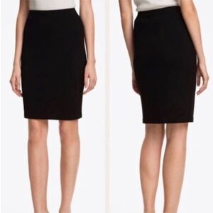 St. John Basics Santana Knit Skirt In Black Size 14